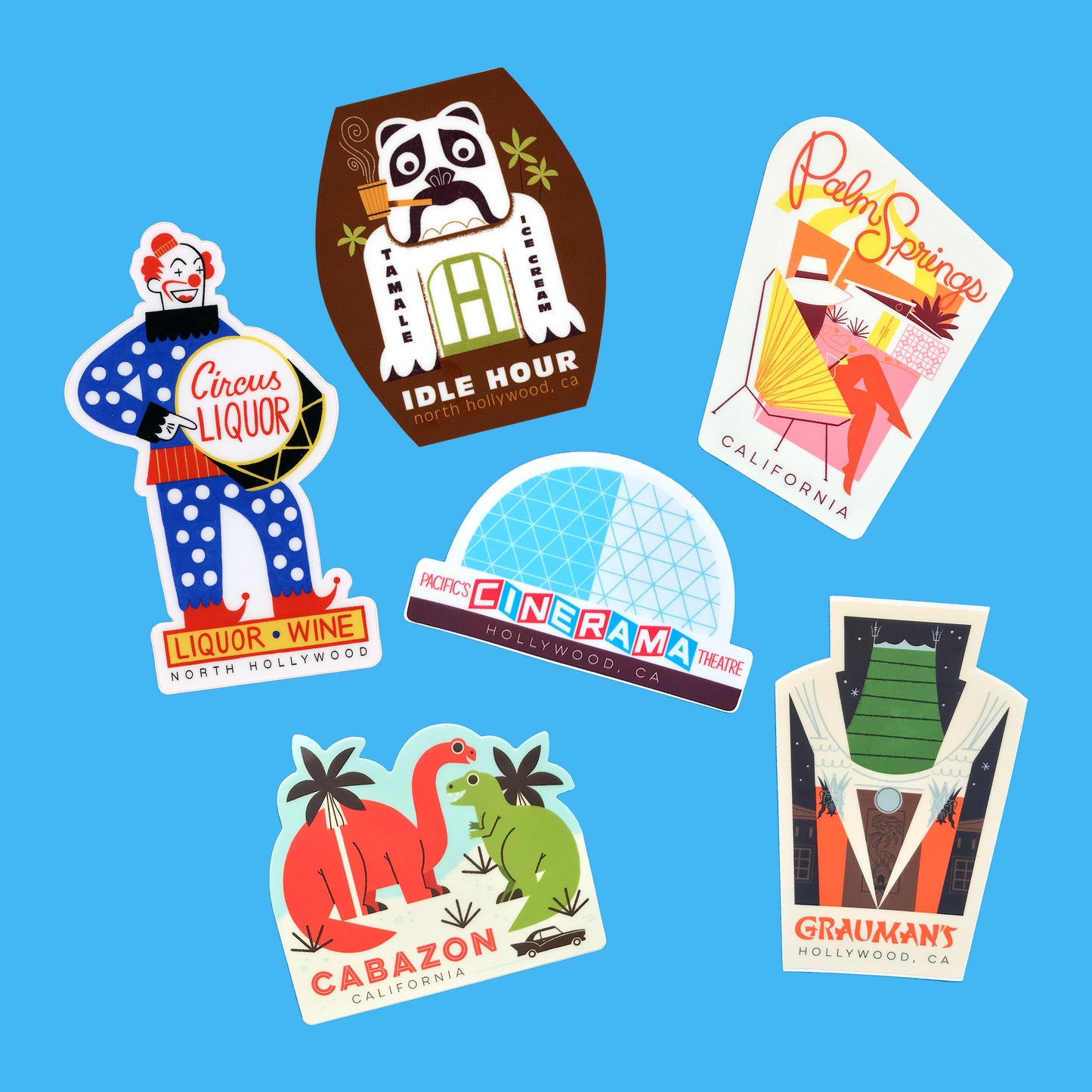 California Travel Stickers