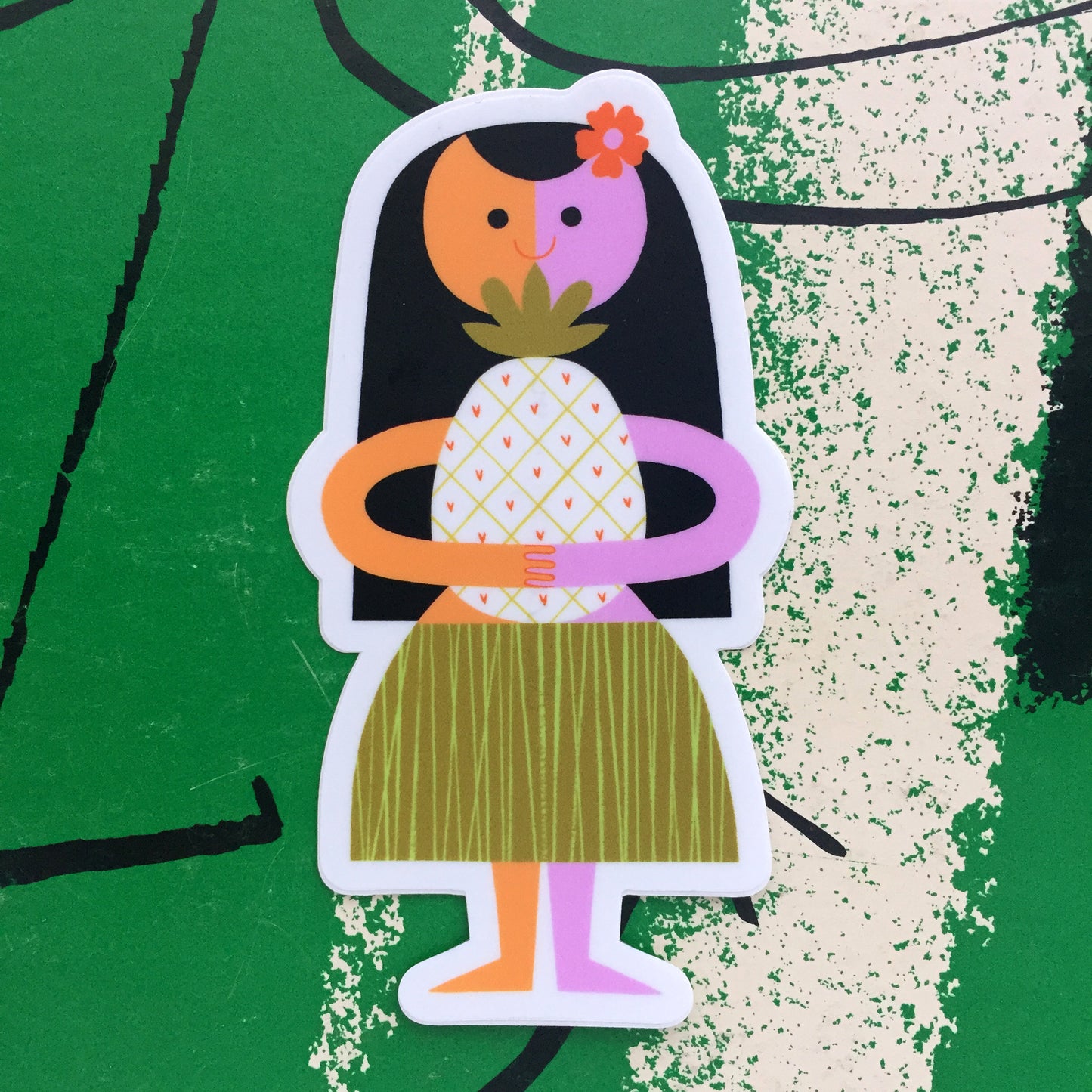 Hula Girl Sticker