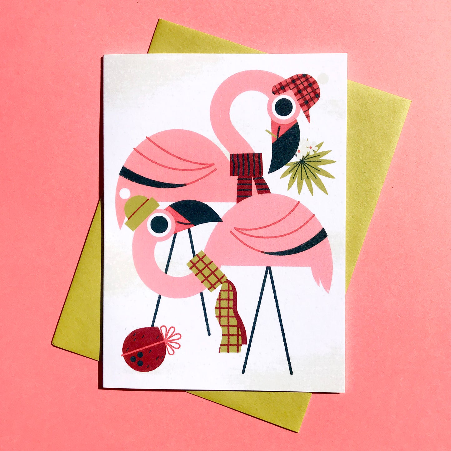Holiday Flamingo Card